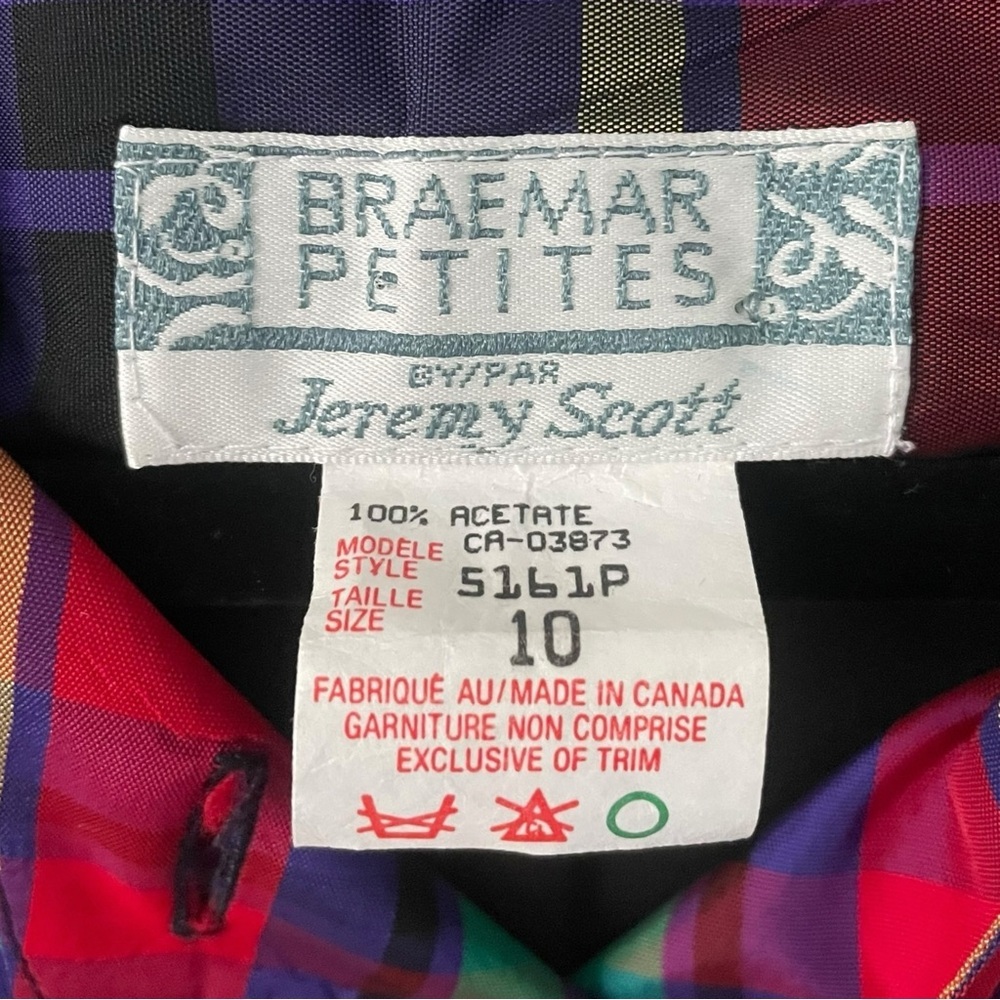 Vintage Multicolor Plaid Blazer - Picture 6 of 6
